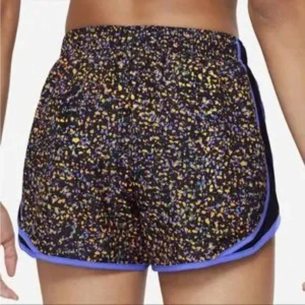 NWOT Nike Dry Tempo Icon Clash Running Shorts Black/Multicolor